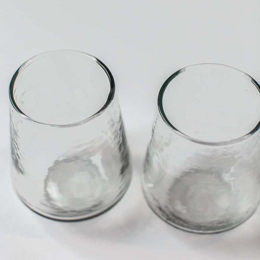 Handblown Glass Tumbler - Clear (set of 4)