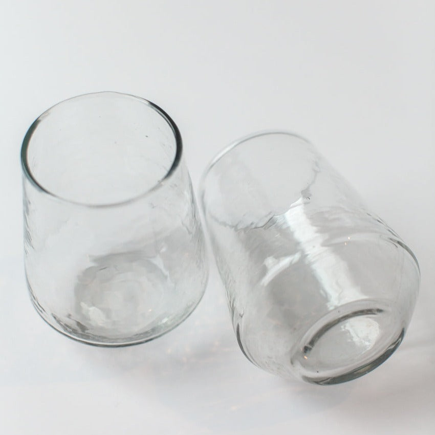 Handblown Glass Tumbler - Clear (set of 4)