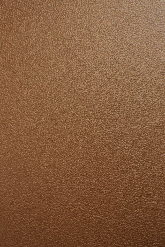 Saddle or Cognac Leather straight on showing detail and leather graining. - Saffron and Poe, Ethinicraft