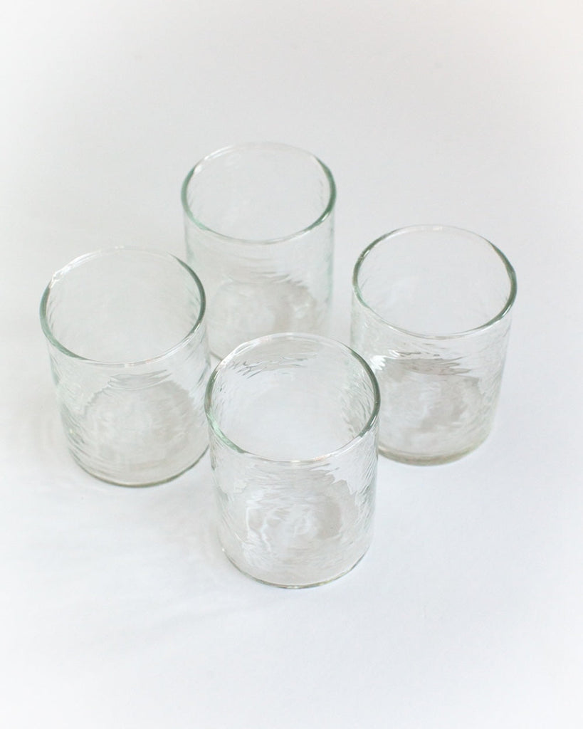 Recycled Hammered Glasses