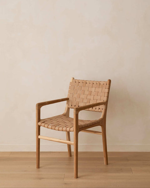 Woven-Leather-Dining-Arm-Chair