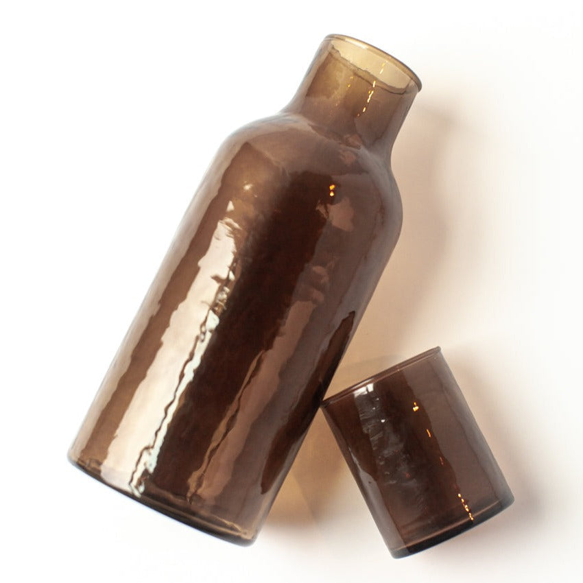 Handblown Carafe Set - Smoke
