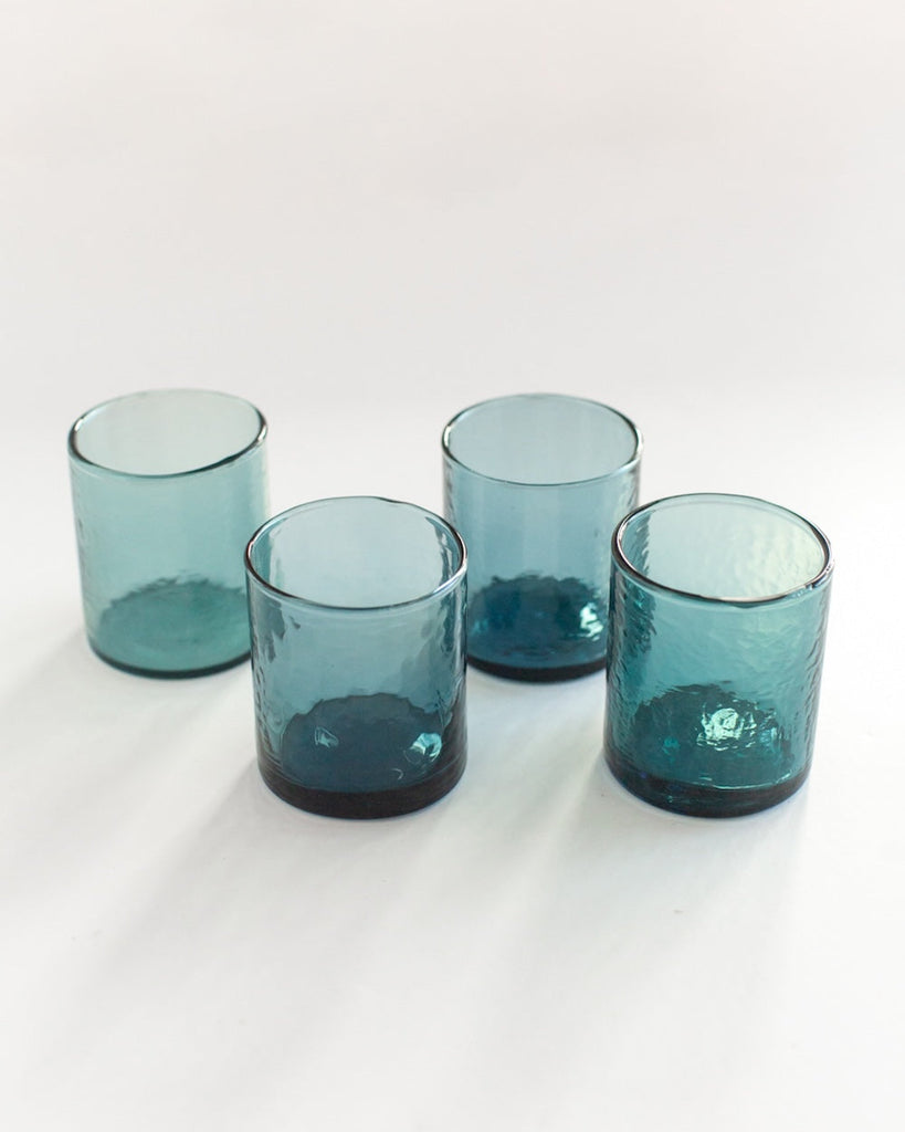 Recycled Hammered Glasses