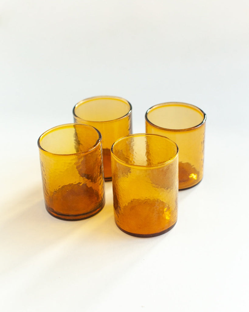 Recycled Hammered Glasses