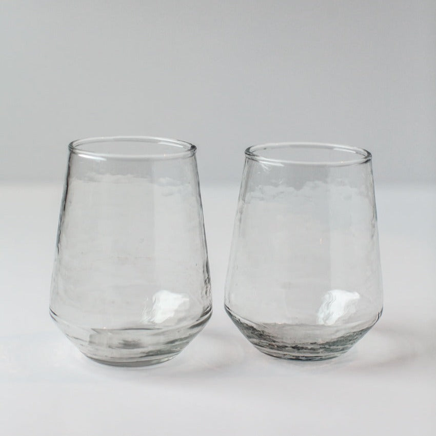 Handblown Glass Tumbler - Clear (set of 4)