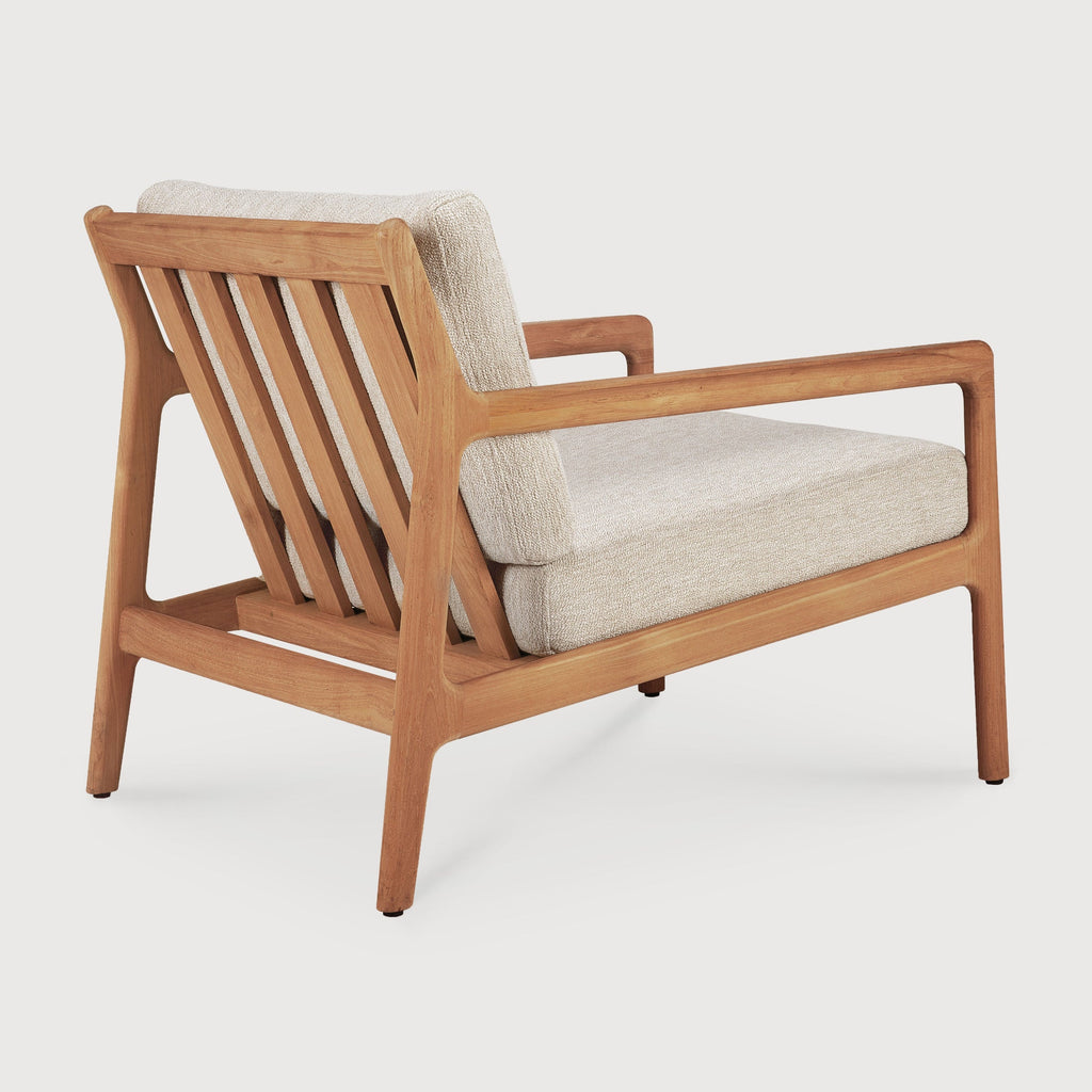 Jack Outdoor Lounge Chair in solid teak with curved design for stylish outdoor relaxation