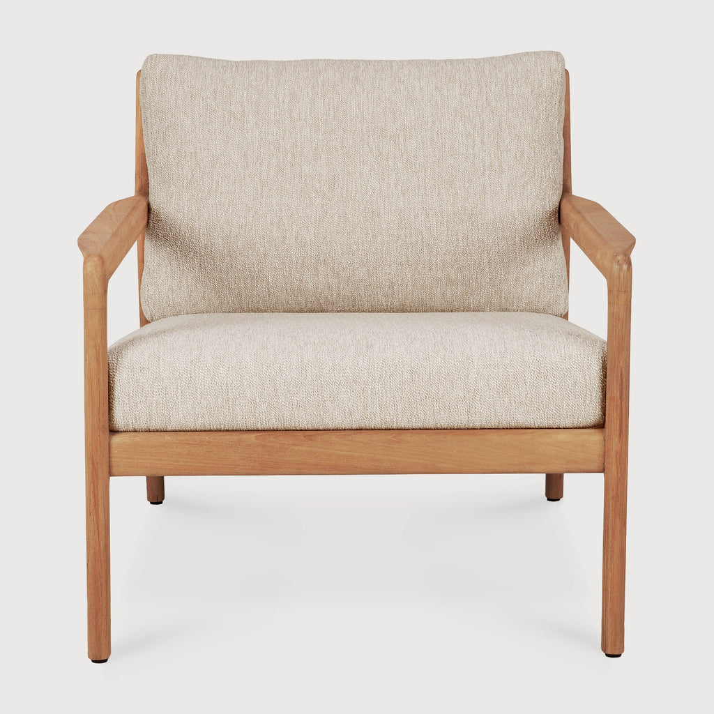 Jack Outdoor Lounge Chair solid teak with organic elegant design for outdoor relaxation