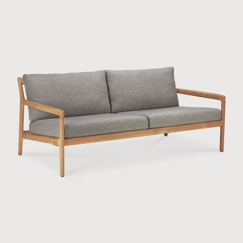 Jack Outdoor Sofa 2-seat solid teak with curved design for stylish outdoor relaxation