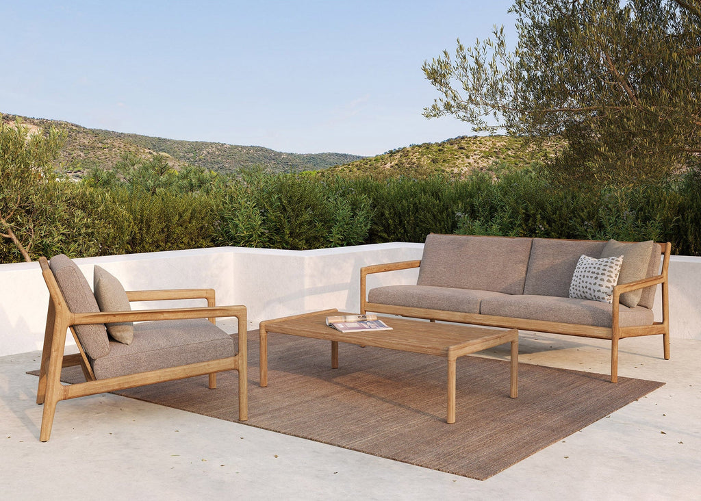 Jack Outdoor Sofa 2-seat solid teak elegant curved outdoor seating