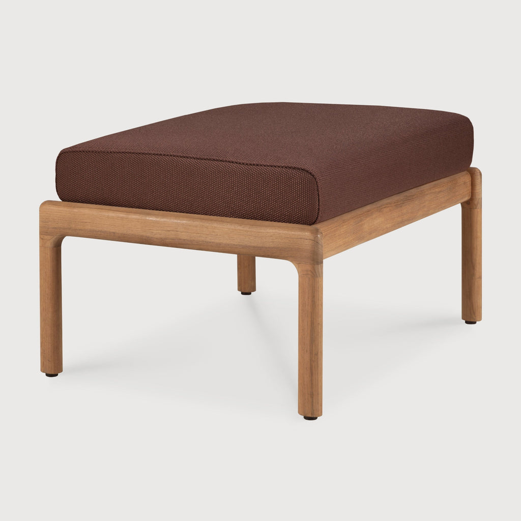 Jack Outdoor Footstool solid teak footstool with organic curves for outdoor relaxation