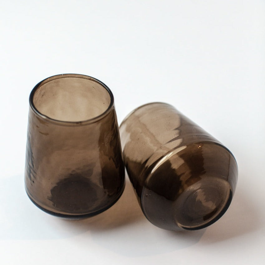 Handblown Glass Tumbler (set of 4) -  Smoke