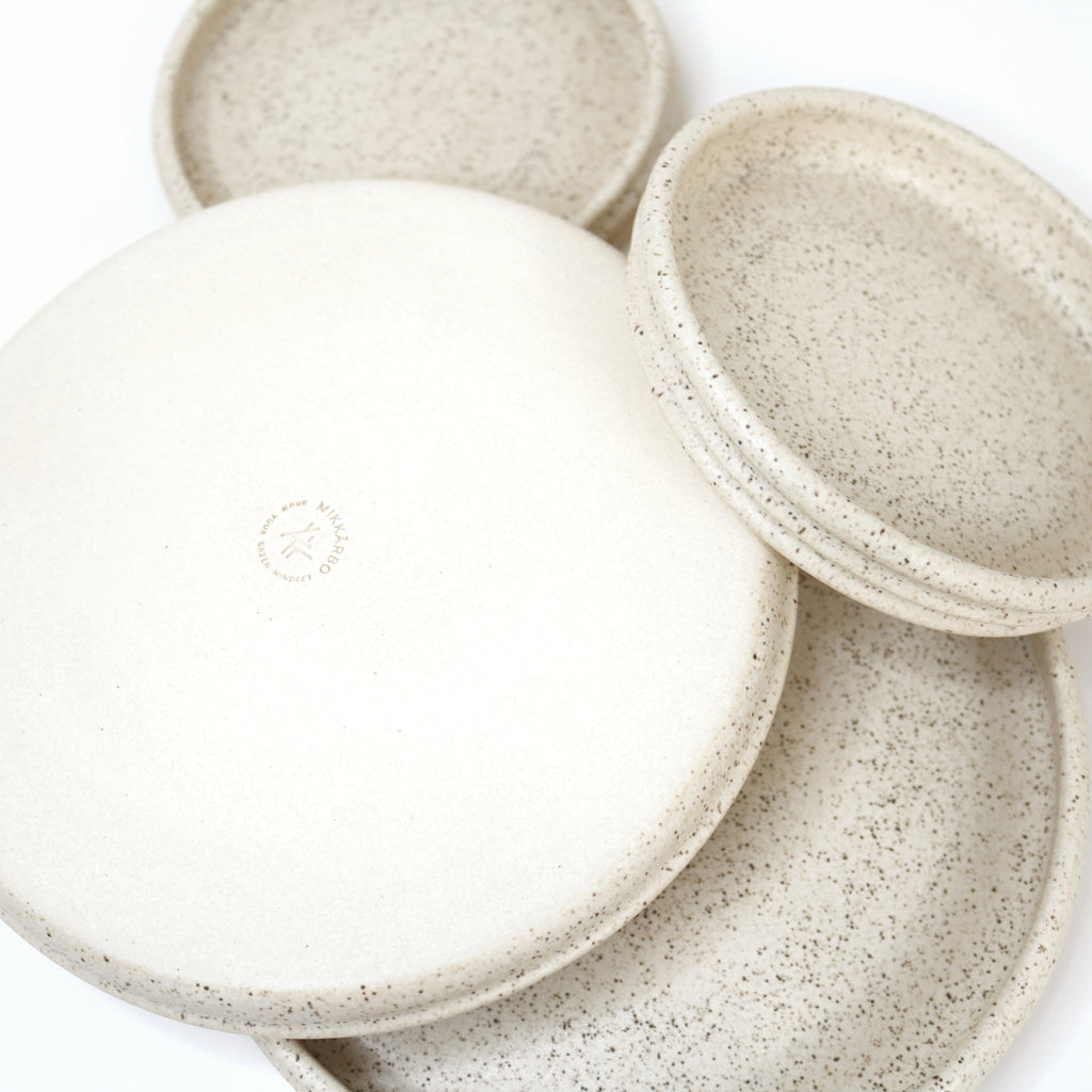 Hunny Ceramic Dinner Plates - Almond Spice (Set of two pieces)