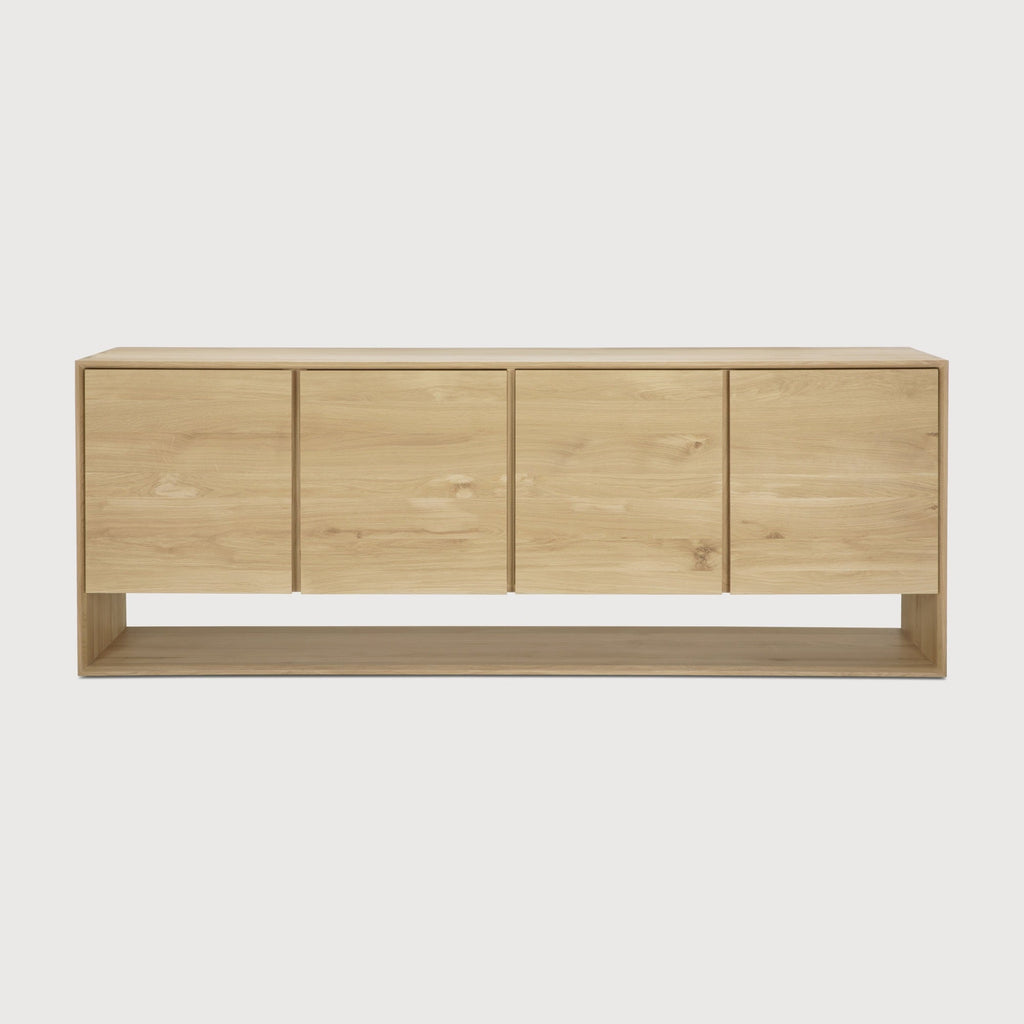 Nordic sideboard in white oak with minimalist design and spacious storage