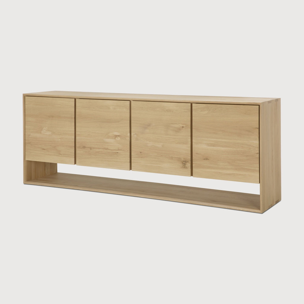 Nordic Sideboard in white oak with minimalist Scandinavian design and spacious storage