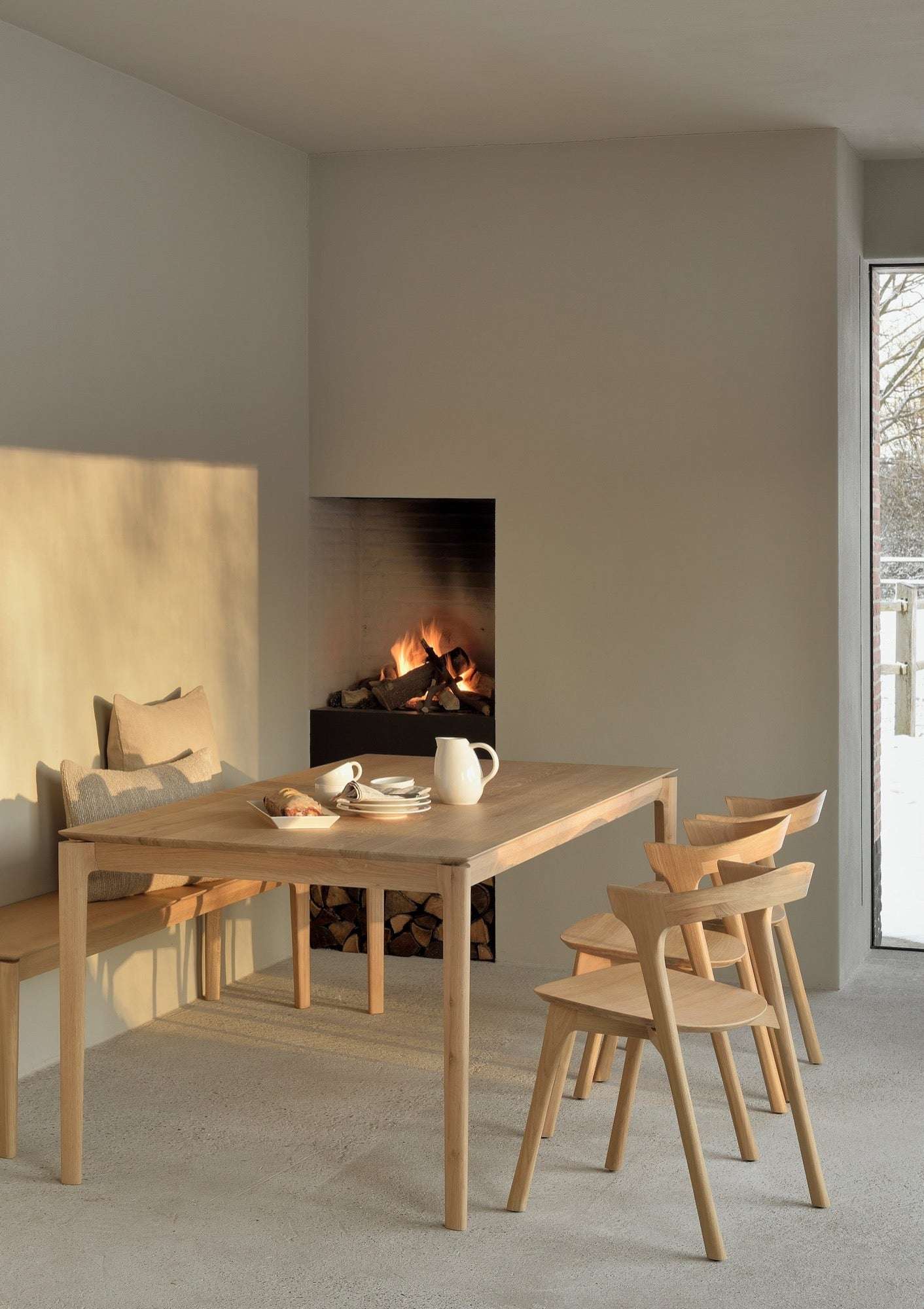 Bok Dining Chair - White Oak - Saffron + Poe