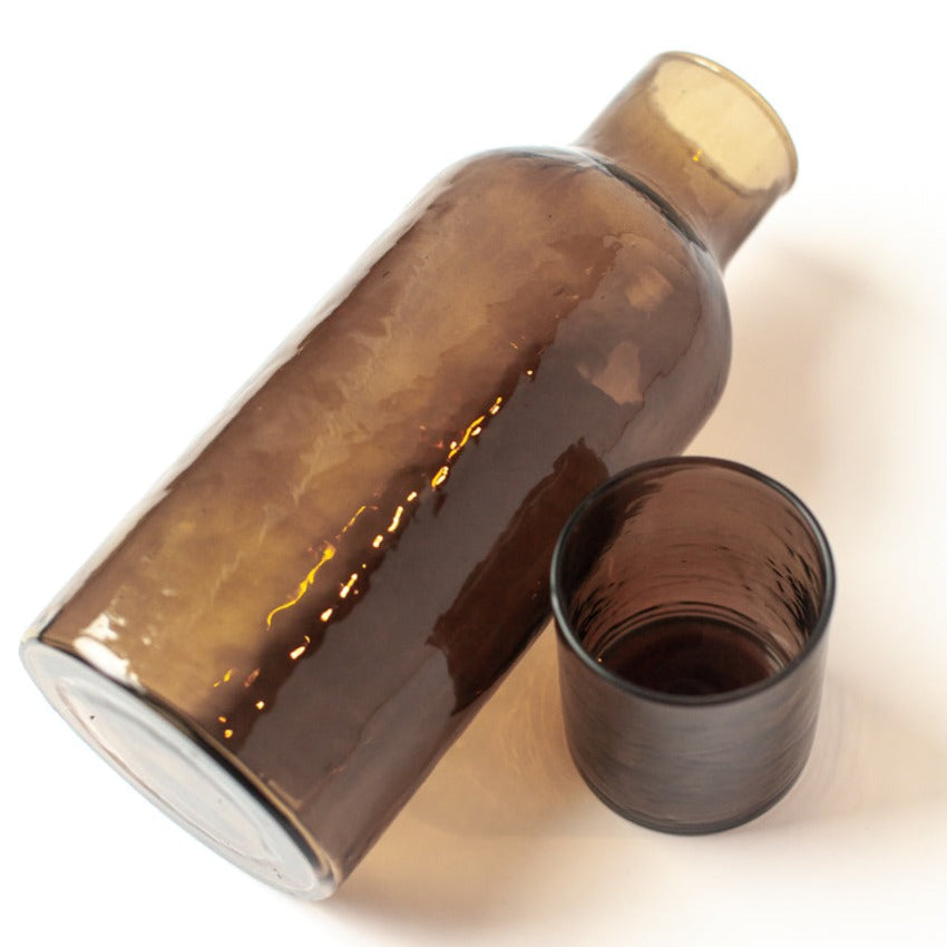 Handblown Carafe Set - Smoke
