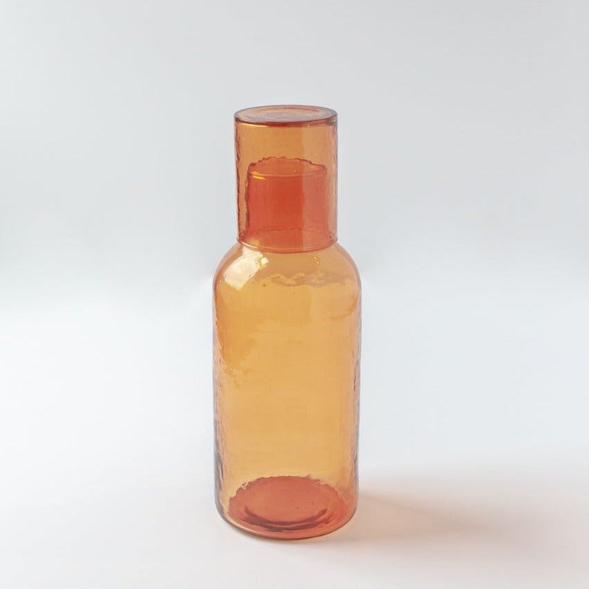 Handblown Carafe Set - Amber