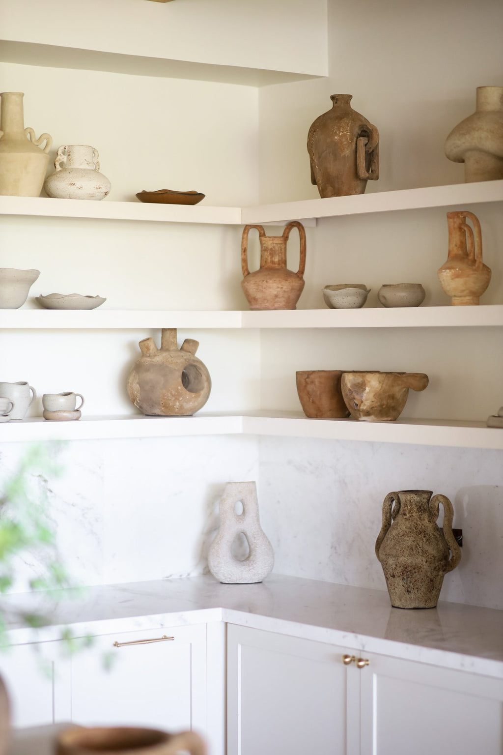 Indah Vessel handcrafted terracotta with vintage finish and natural earthy tones from Indonesia