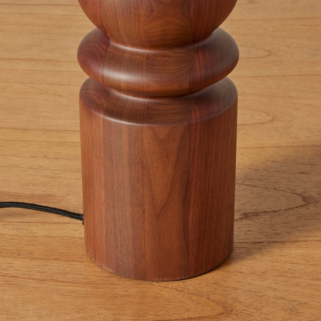 Wooden Alhambra lamp on a wooden surface