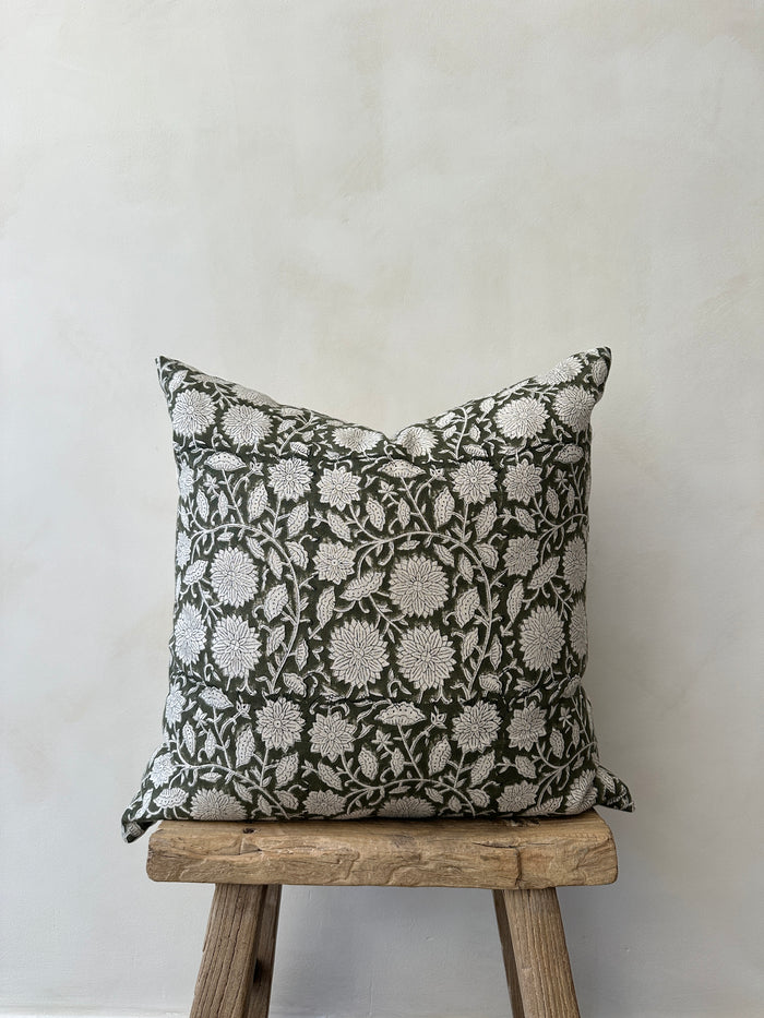 Indian Blockprint Pillow - No. 01