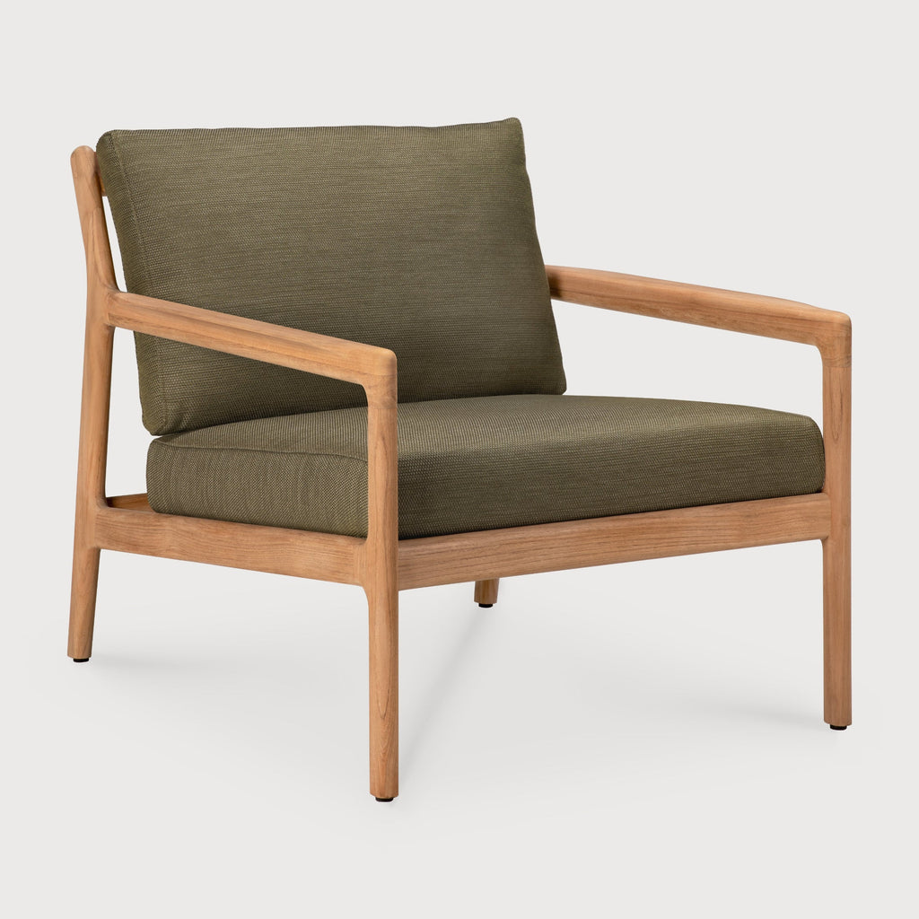 Jack Outdoor Lounge Chair solid teak outdoor seating with curved design