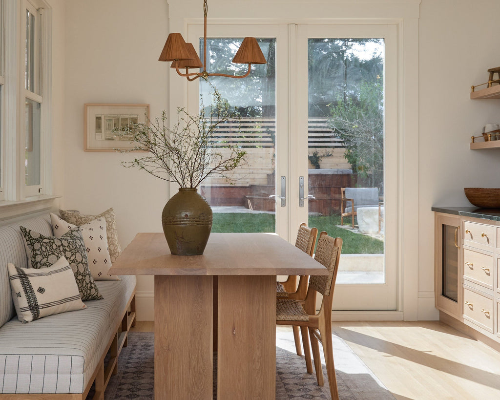 Marin Dining Chair with teak frame and weatherproof faux rattan weave, second quality piece