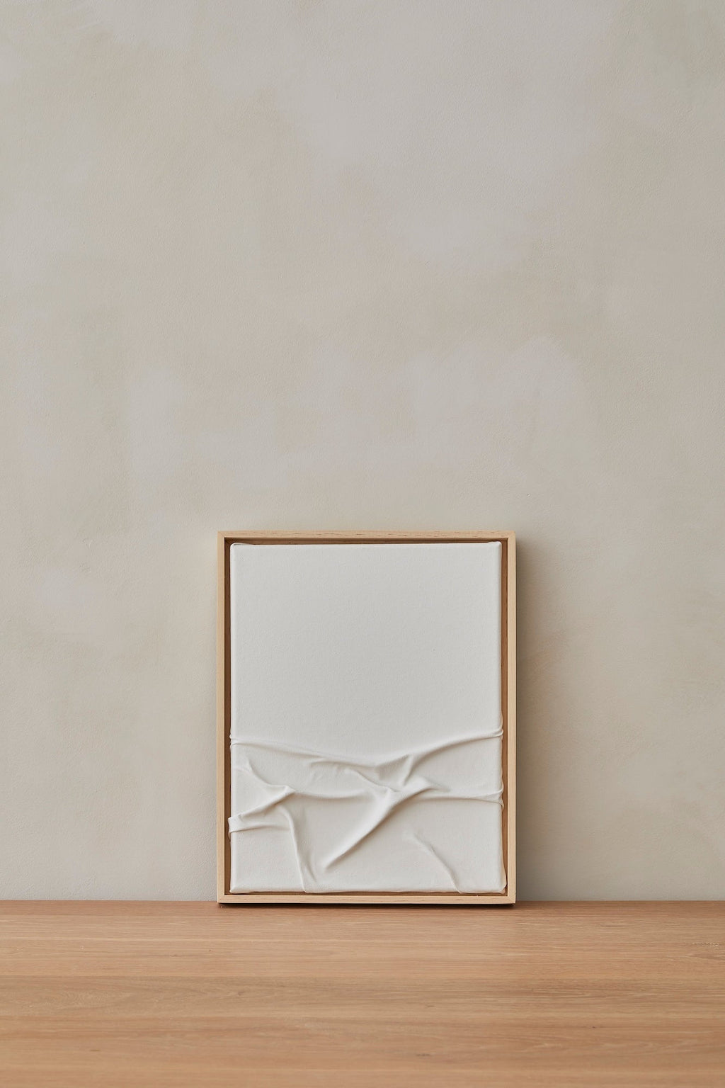 Ripple - No. 02 abstract linen and acrylic painting with textured minimalistic design