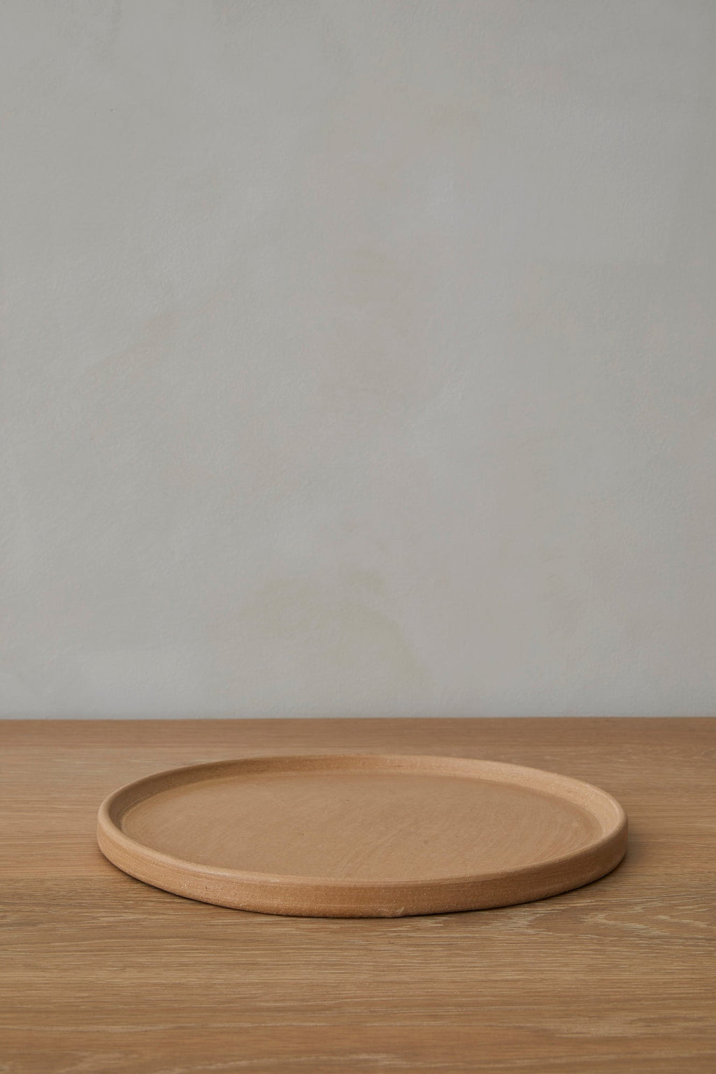 Oaxacan Handmade Ceramic Dinner Plate with natural clay and rustic artisanal design