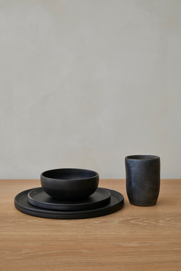 Oaxacan Handmade Ceramic Dinner Set - Black