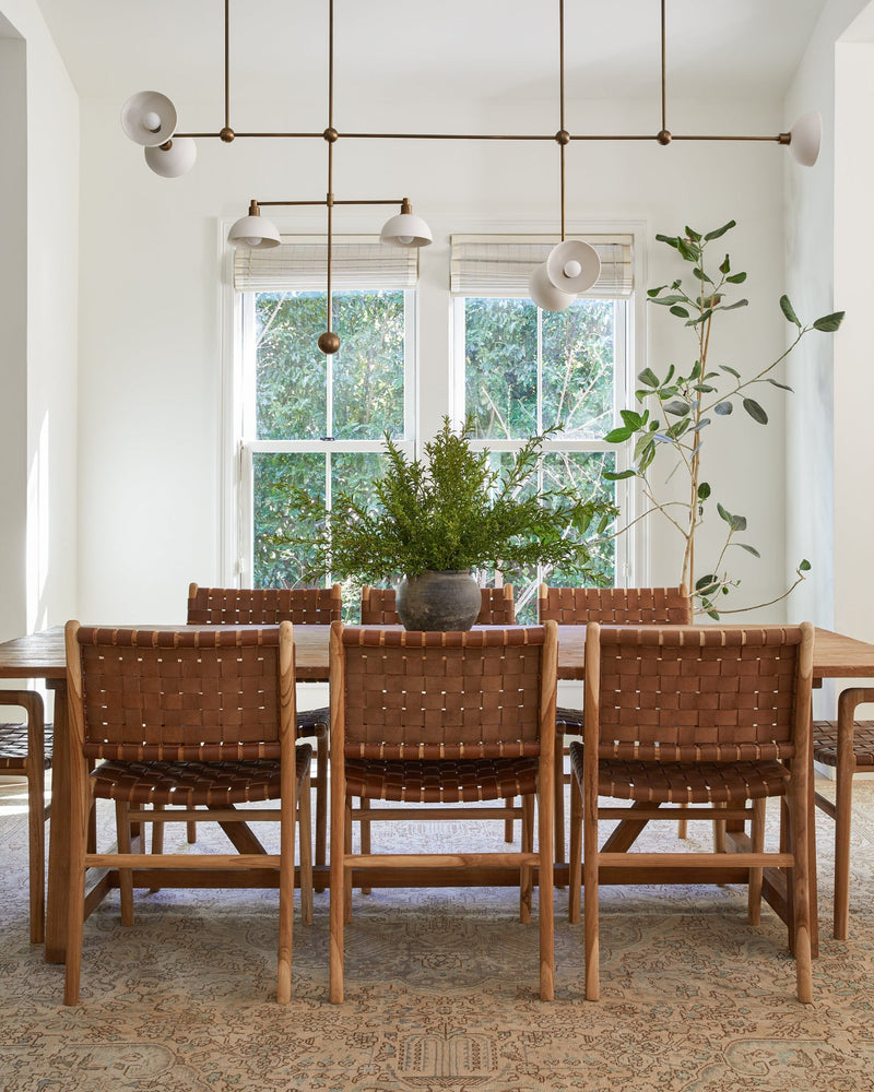 Woven Dining Chair - Saddle - Saffron + Poe