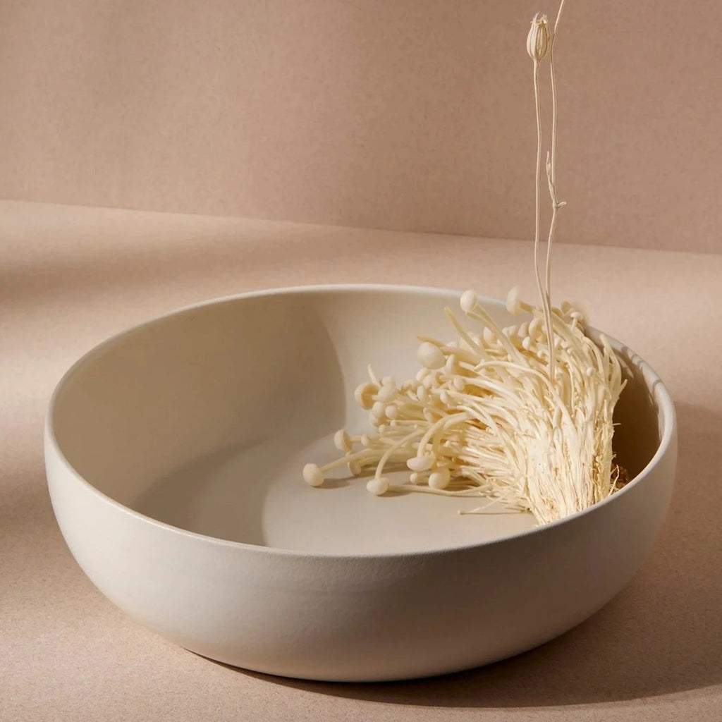 Shallow Stoneware Serving Bowl
