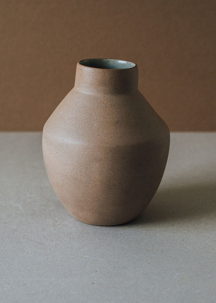 Egeo Vase handcrafted ceramic with natural earth tones and inner glaze