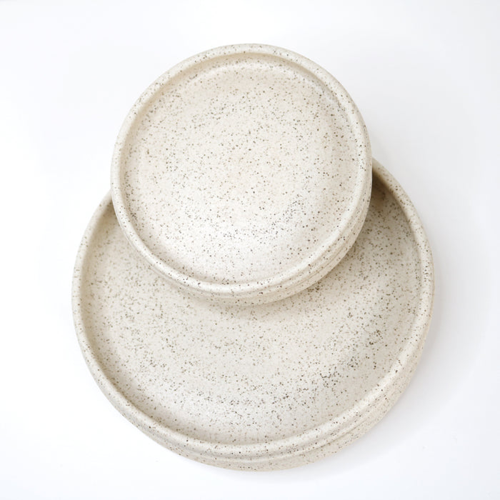 Hunny Ceramic Dinner Plates - Almond Spice (Set of two pieces)