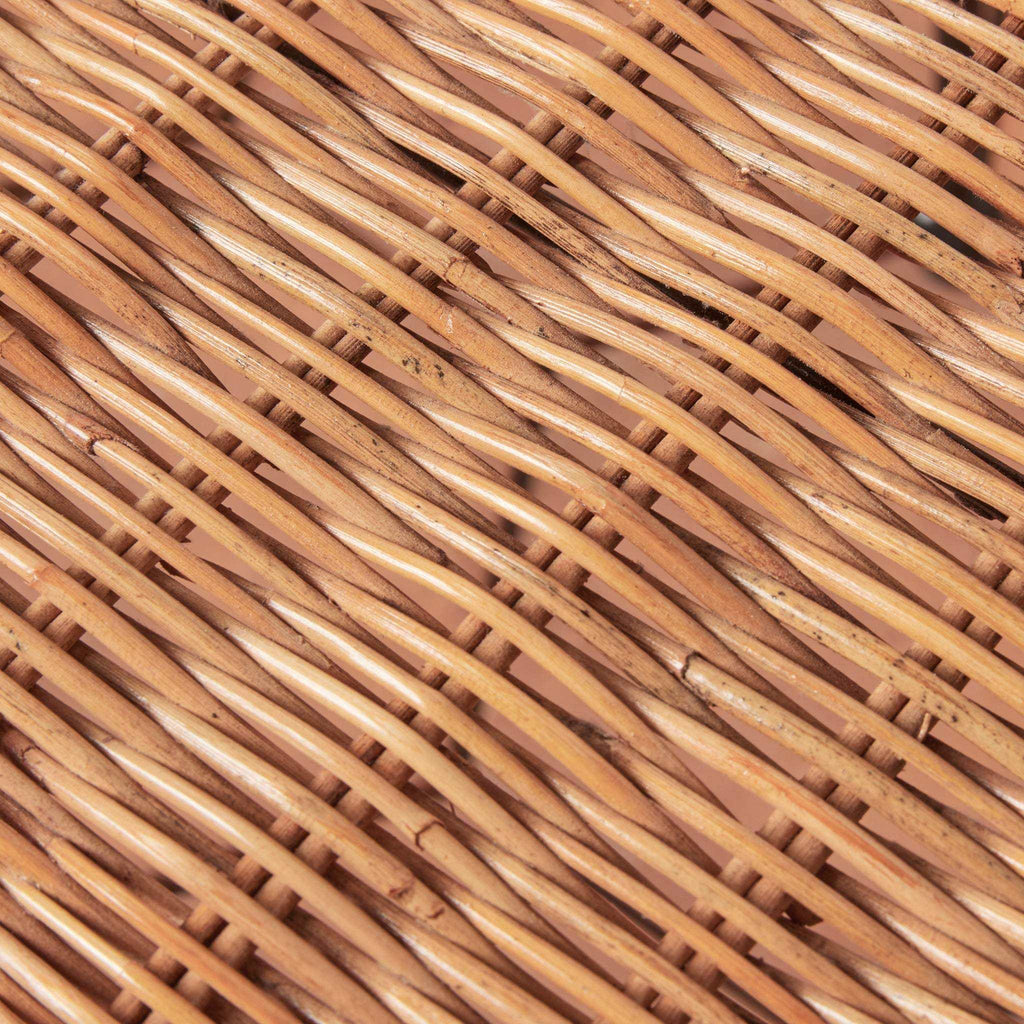 Lacoste indoor outdoor bench handcrafted from rattan and wrought iron
