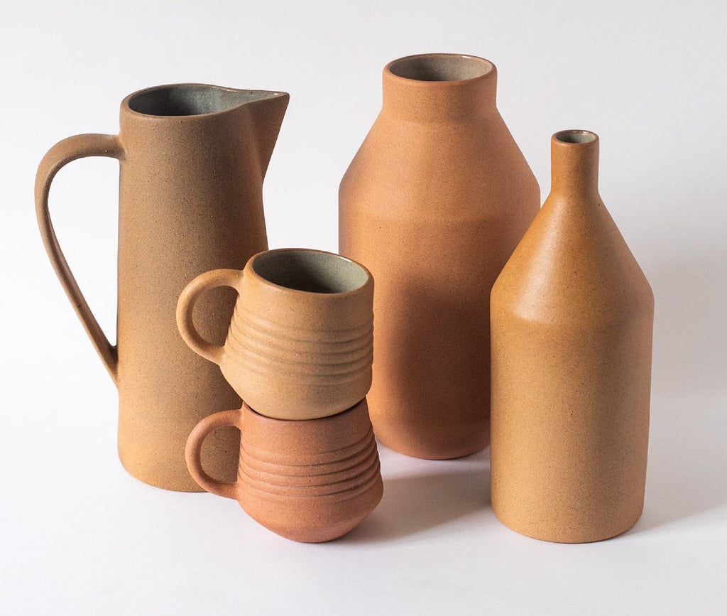 Handcrafted Anillo Mug ceramic cup glazed inside with natural earth tones from local clay