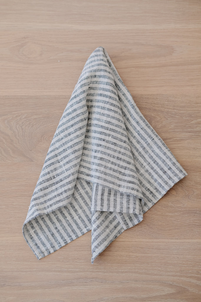 Small Stripe Linen Hand Towels (Set of 2) – Saffron + Poe
