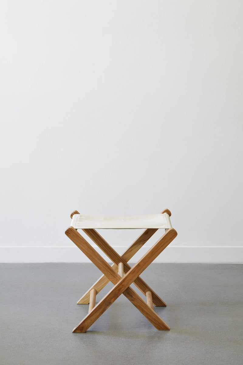 Wood and sales canvas folding stool