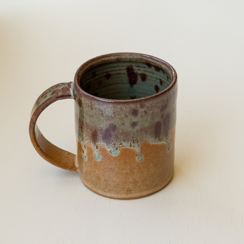 Handcrafted Uzumati Tortoise Mug with earthy glaze inspired by Joshua Tree Desert Tortoise